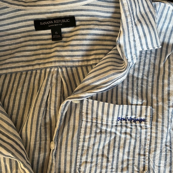 jcrew striped button down size small - Picture 2 of 4